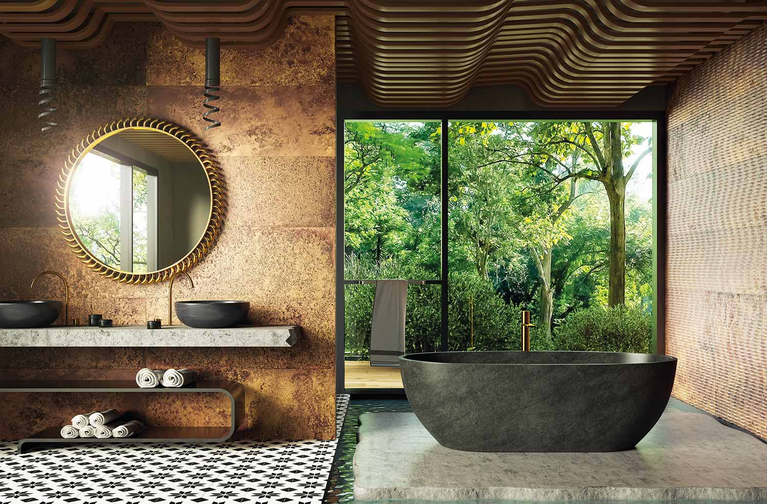 APARICI - corten-aseo-bathtub-oxido-revestimiento-relieve-aparici