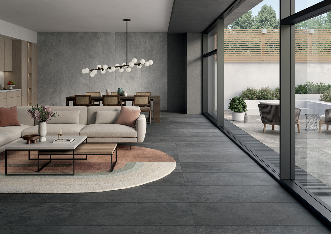 LEA - 9187_z_LEACERAMICHE-waterfall-silverflow-100x300-3.5mm-gray-60x120-9.5mm-gray-90x90-20mm-living-001